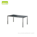 Mesa de comedor de acero inoxidable HPL de moda europea